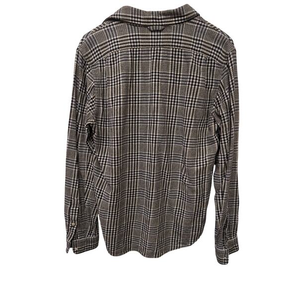Alex Mill Plaid Button Down Shirt Gray Size M Popover Pocket Preppy Academia - Picture 5 of 7